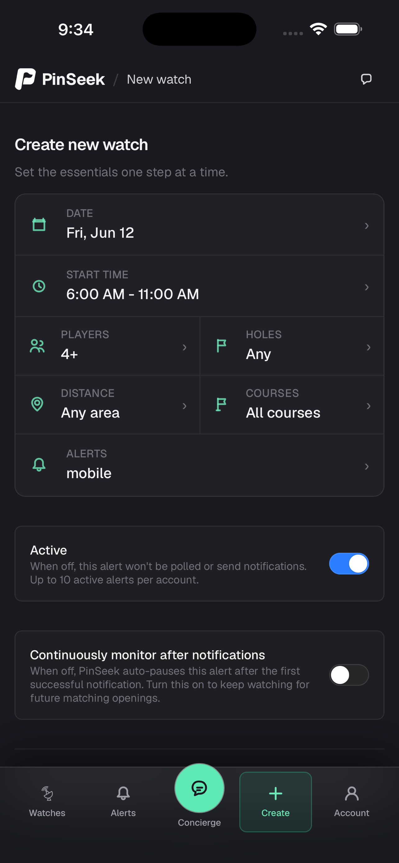 PinSeek Golf Alerts screenshot 4