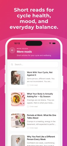 Mere: Period & Cycle Coach Screenshot 6 of 6