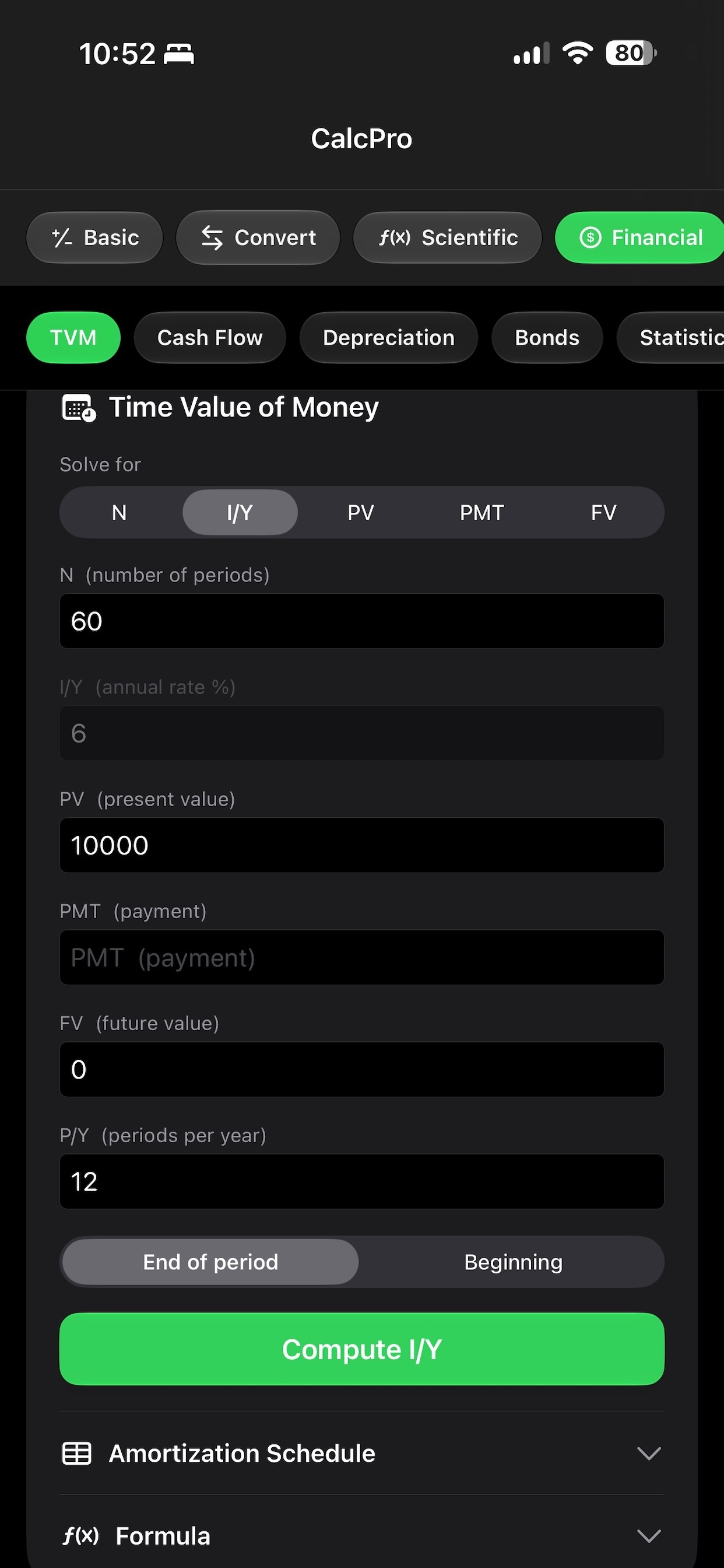 TVM Financial Cal screenshot 4