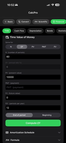 TVM Financial Cal screenshot