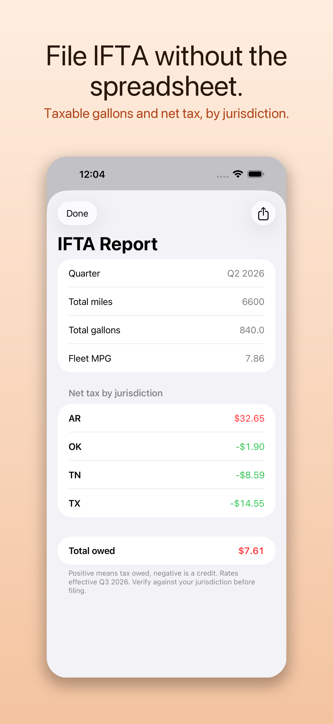 HaulWise: IFTA Calculator screenshot 4