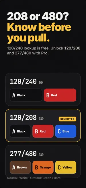 TruePhase: Wire Color Codes screenshot 2