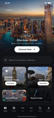 Mapsy: Live Earth Map & Cams Screenshot 1 of 3