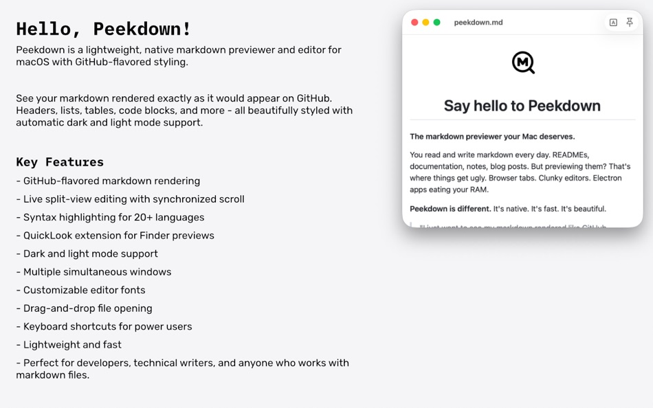 #1. Peekdown (macOS) Av: Tim Gavin