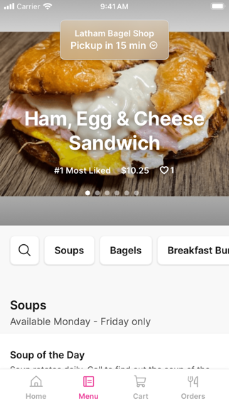 Latham Bagel Shop iPhone screenshot 2 - Food & Drink app