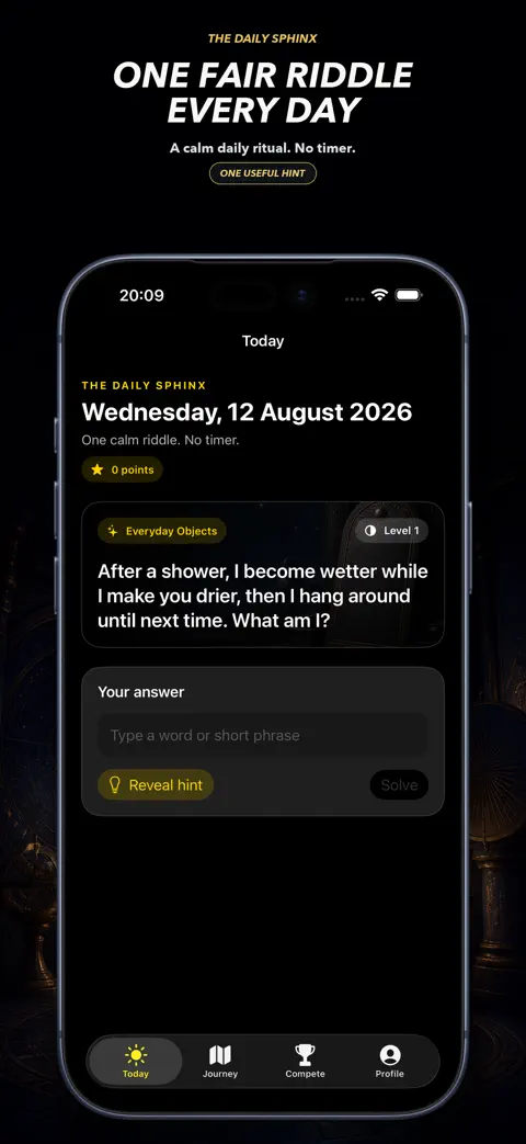 The Daily Sphinx: App Store preview 1