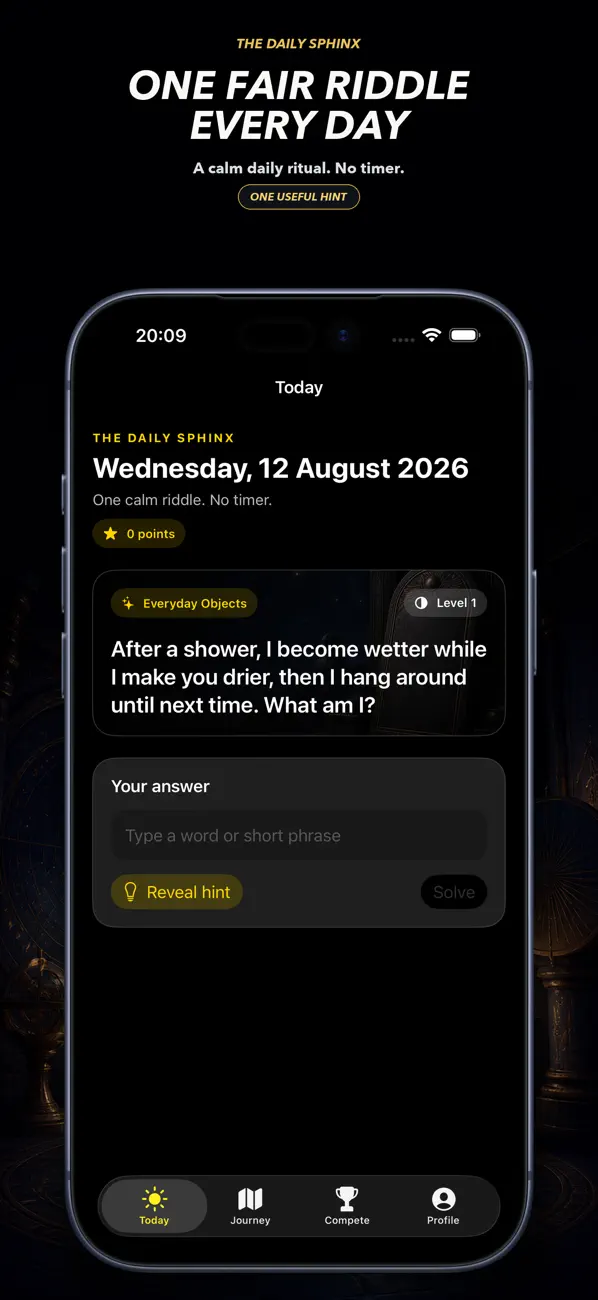 Official App Store preview of The Daily Sphinx