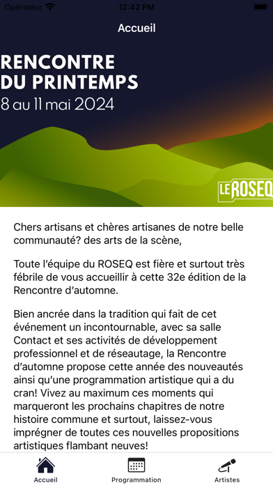 ROSEQ - Événements Screenshot