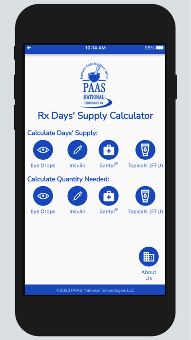 Rx Days’ Supply Calculator Screenshot