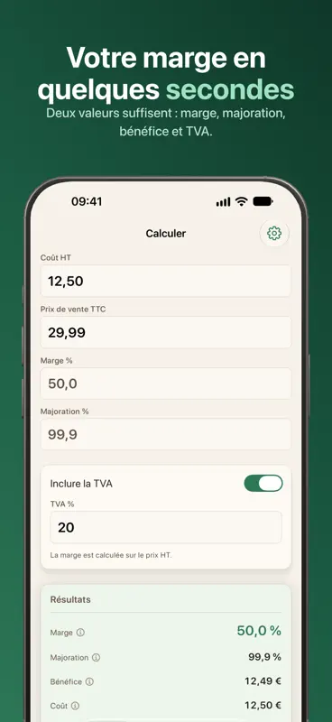 PriceMargin: Calcul TVA screenshot 1 of 7
