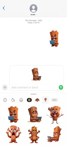 Typing Redwood Stickers screenshot