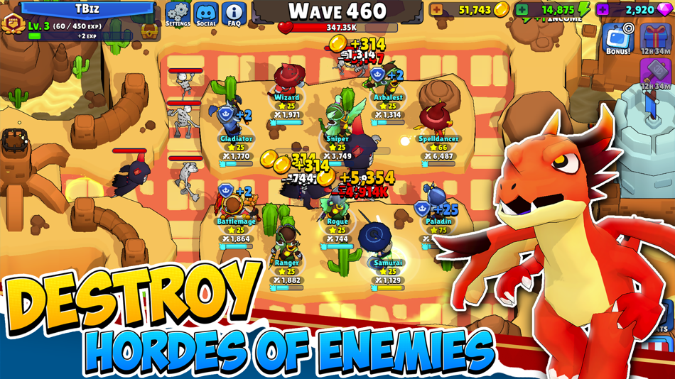 #5. Idle Hero TD Tower Defense RPG (iOS) Bởi: Swell Games LLC