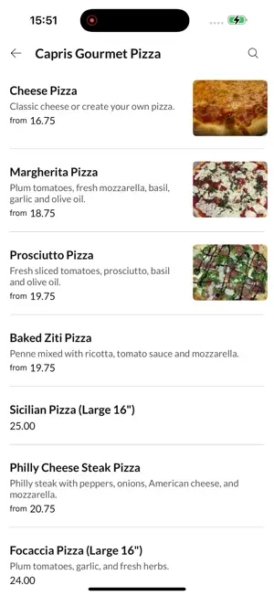 Capri Pizza & Pasta screenshot 3
