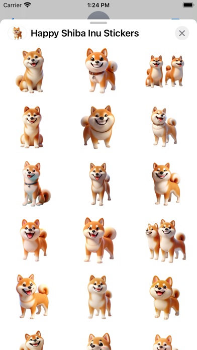 Happy Shiba Inu Stickers Screenshot 1 - AppWisp.com Happy Shiba Inu Stickers Screenshot 1 - AppWisp.com