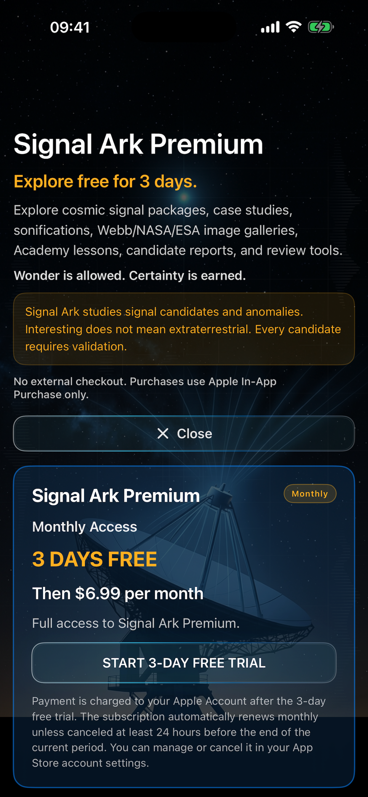 Signal Ark: SETI Explorer screenshot 3
