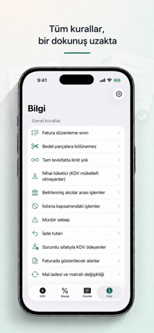 KDV tevkifat hesaplama iPhone screenshot