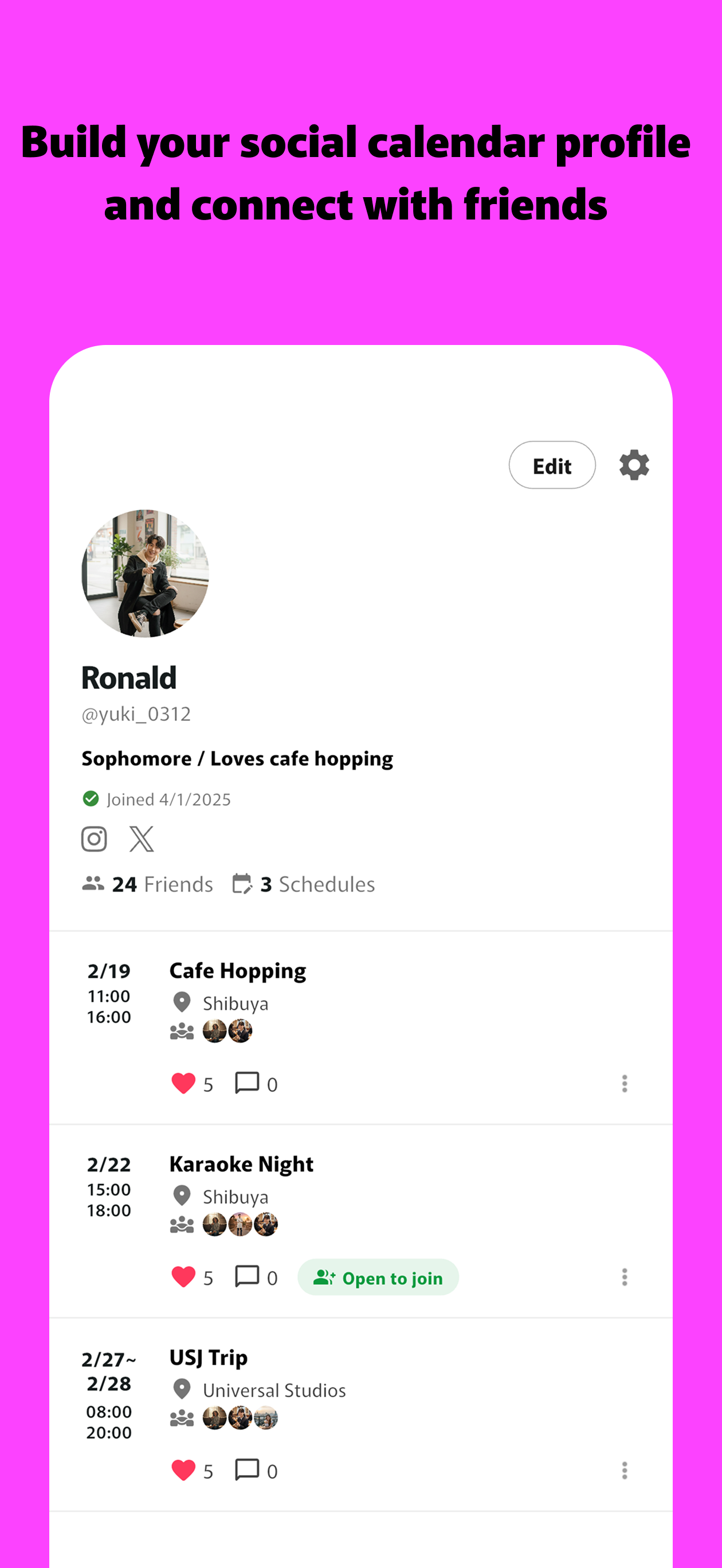 WeTime - Social Calendar