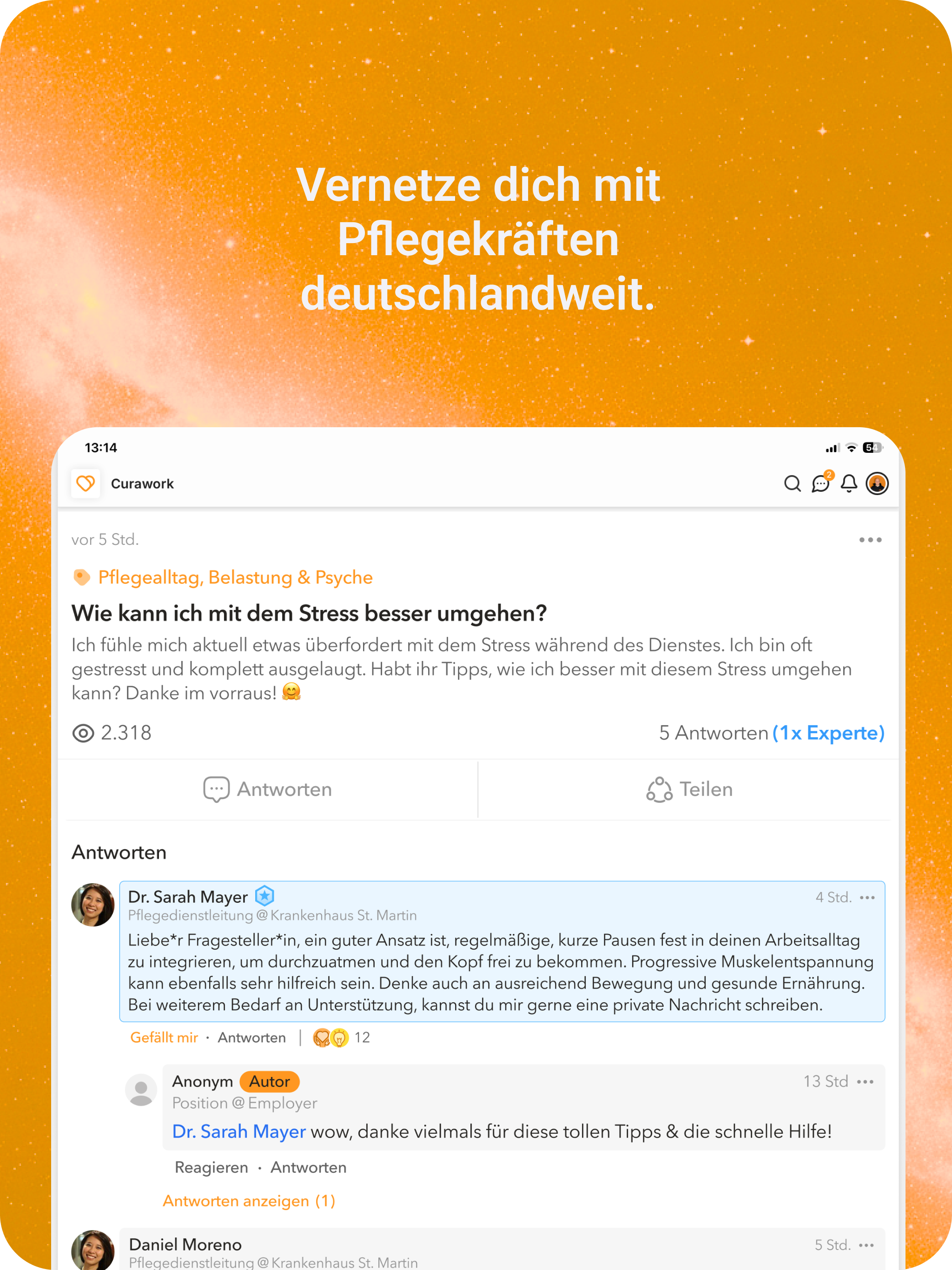 Curawork: Dein Pflege-Netzwerk