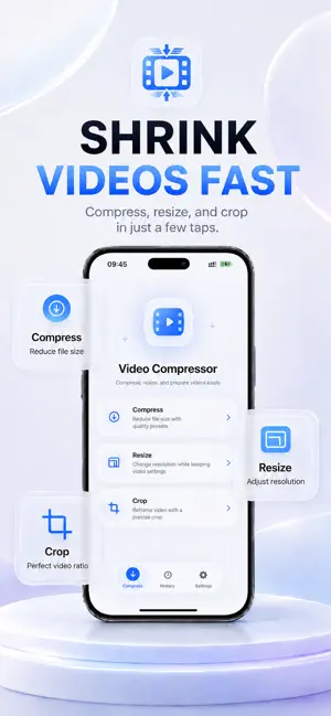 Video Compressor: Resize Crop screenshot 1