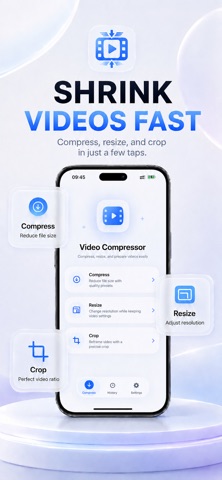Video Compressor: Resize Crop iPhone screenshot
