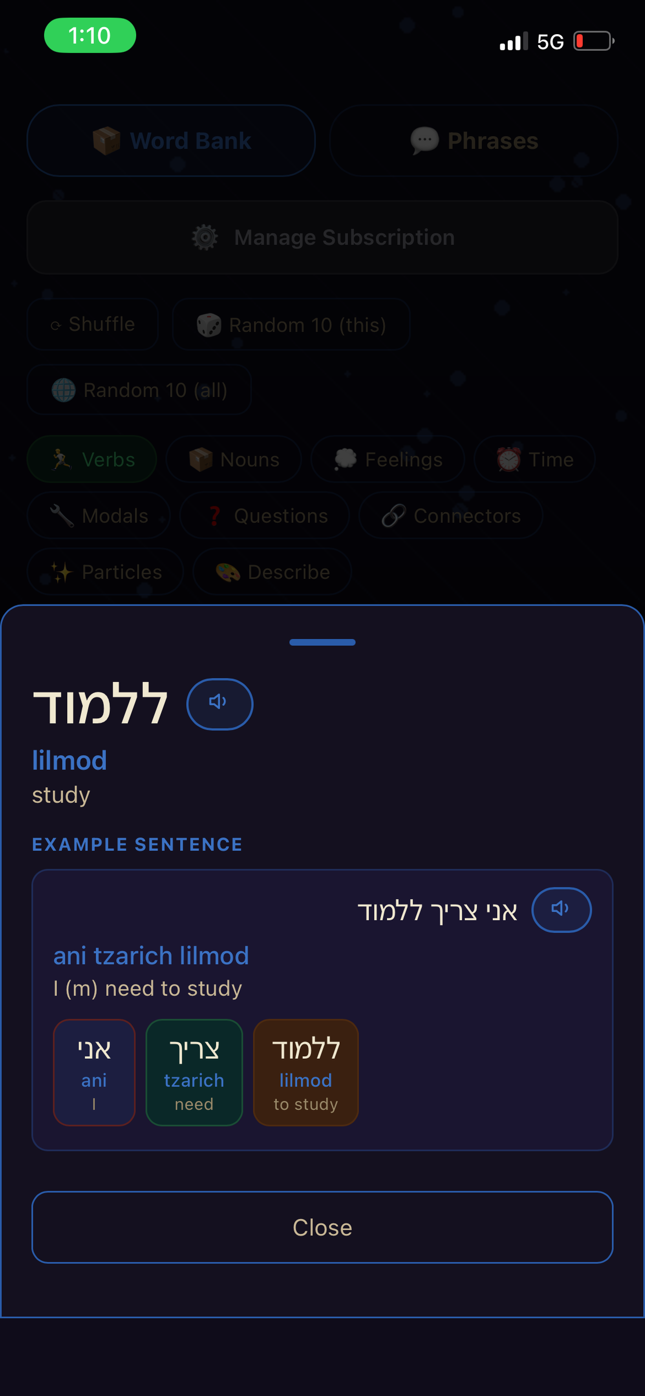 HebrewLang: Learn Hebrew screenshot 4
