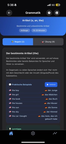 Englisch-Grammatiktrainer screenshot