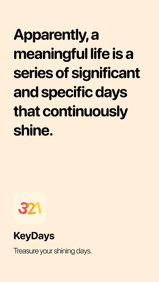#1. KeyDays · Minimal Day Counter (iOS) 由: 炜东 黄