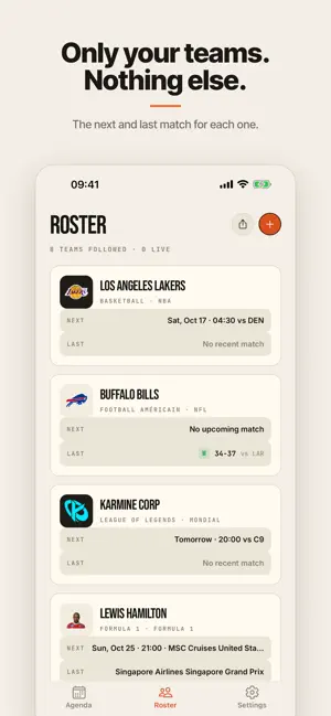 My Roster: Soccer NFL NBA LoL screenshot 3