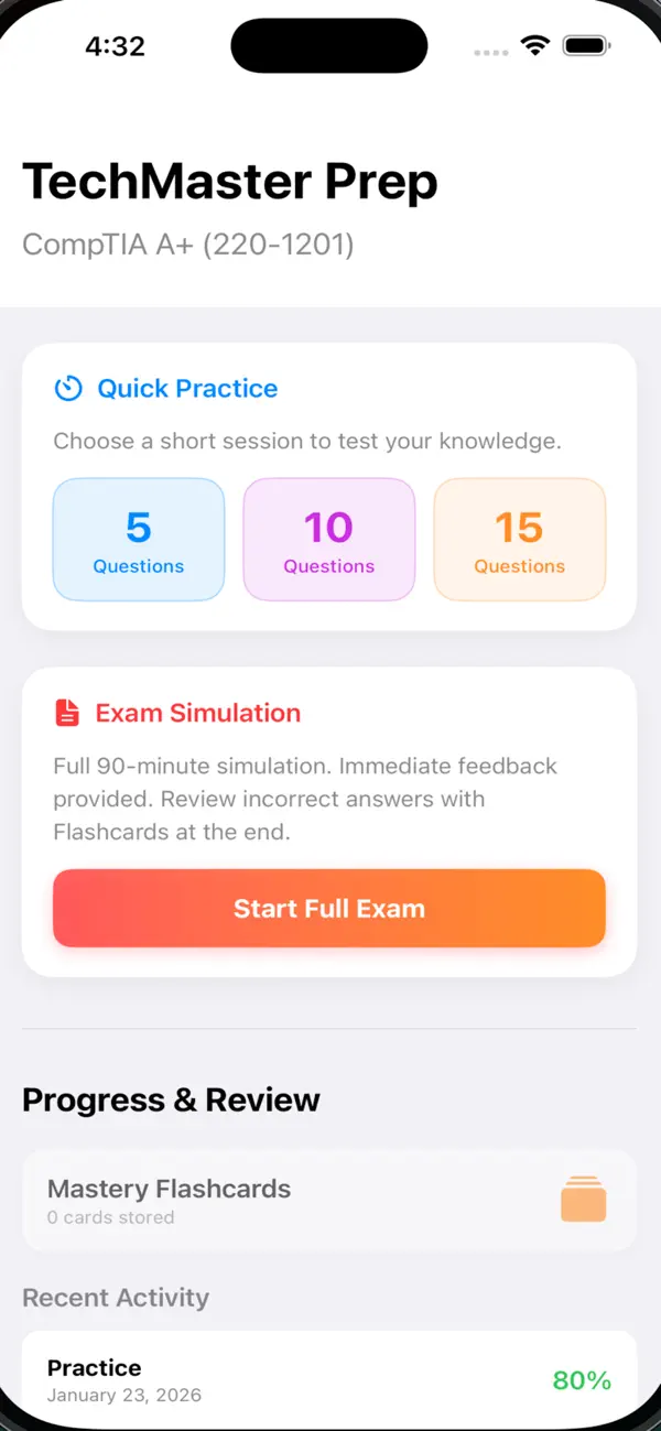 #1. Tech Master Prep (iOS) di: Steven Lacy