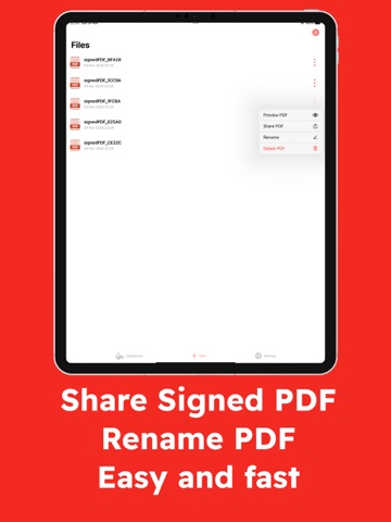 Sign PDF File, eSignature doc iPad screenshot