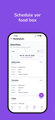 Weekly Eats - Meal Planner screenshot
