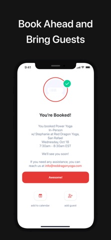 Red Dragon Yoga App iPhone screenshot