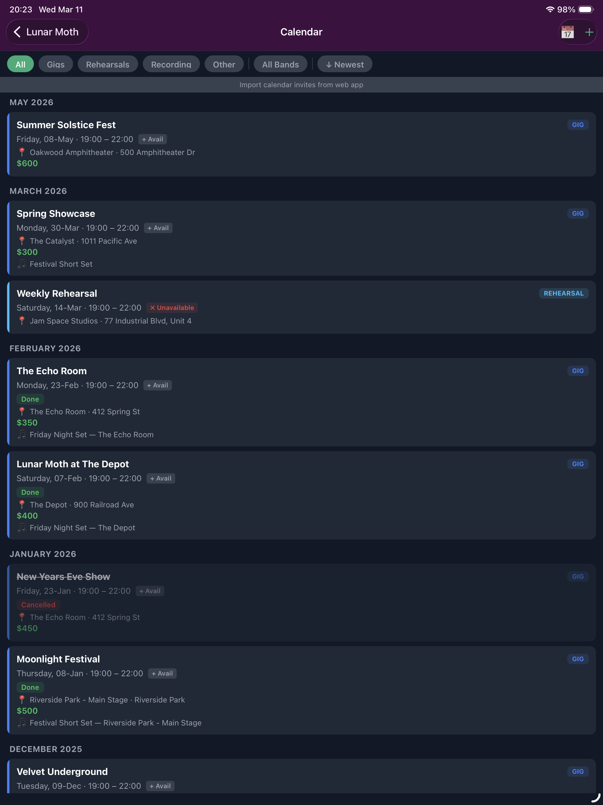 BandChat - Band Manager