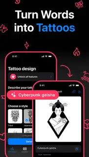 ink flow: ai tattoo design iphone screenshot 2