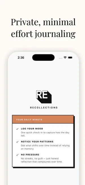 Recollections: Mood Tracker screenshot 1