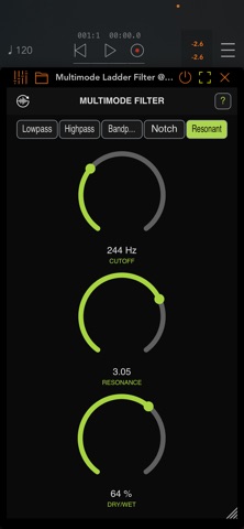 Multimode Ladder Filter Screenshot 3 of 6