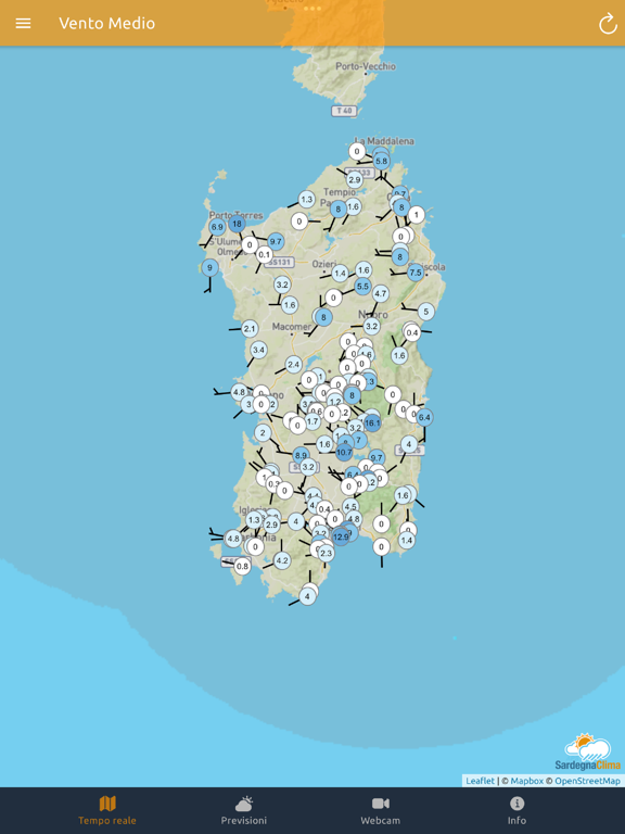 Sardegna Clima Pro iPad screenshot 8 - Weather app