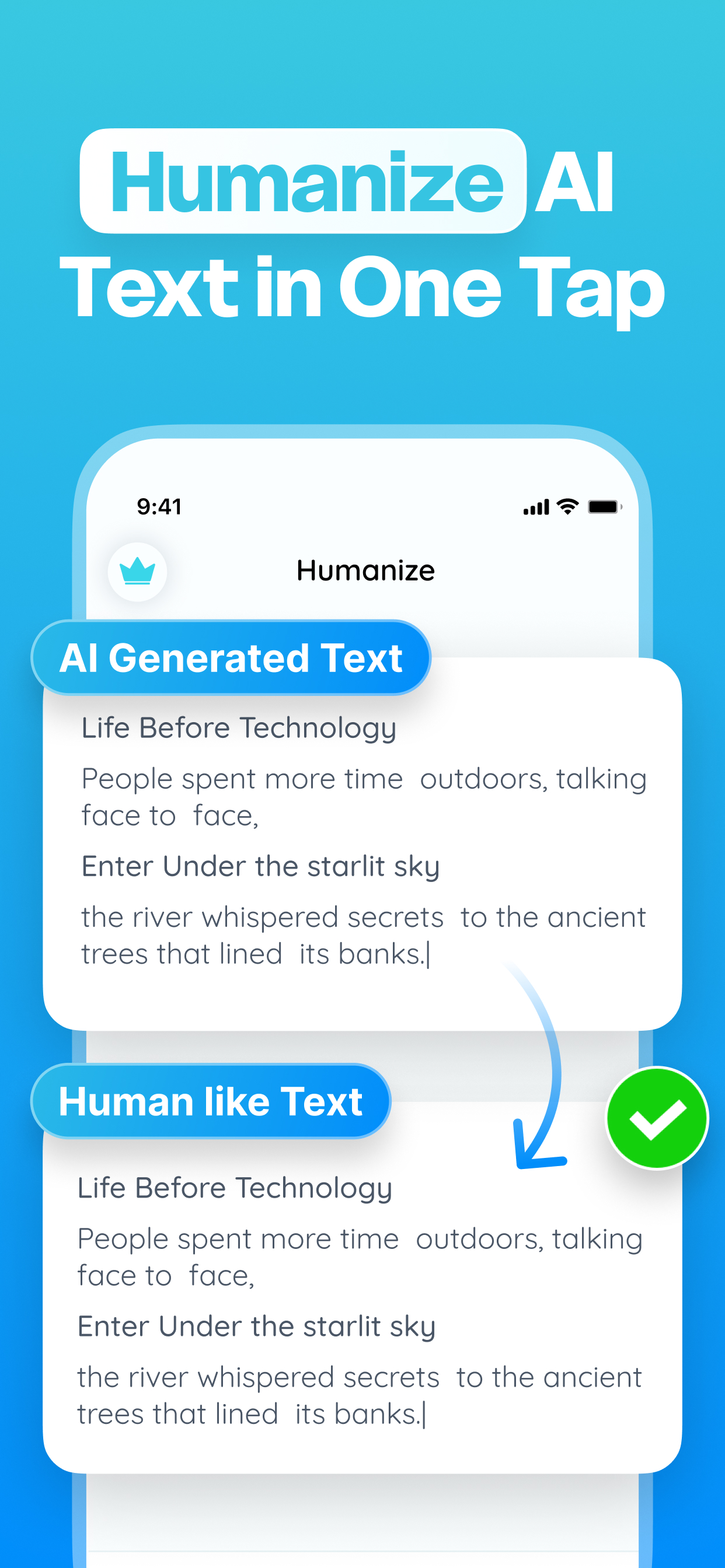 Humanize AI Text & AI Detector