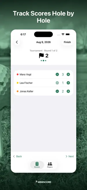 MiniScore – Minigolf Scorecard screenshot 2