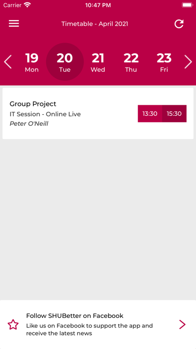 SHUBetter - Hallam Uni App iPhone screenshot 4 - Education app