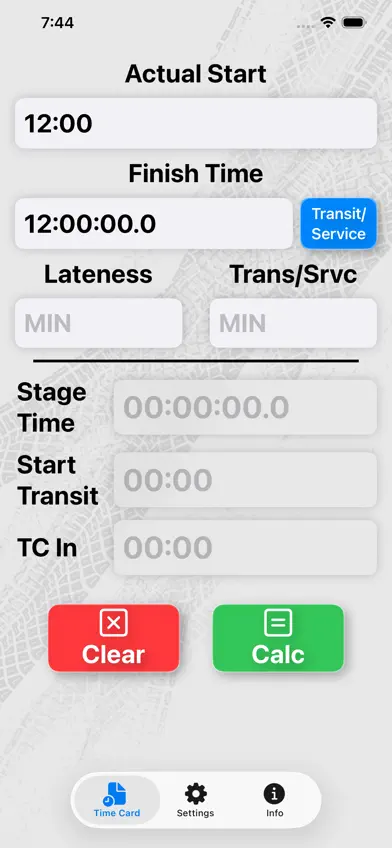 Rally Time Card Calculator screenshot 1
