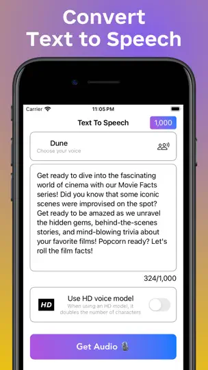 Capture d'écran de My Voice - Text To Speech sur iPhone 2