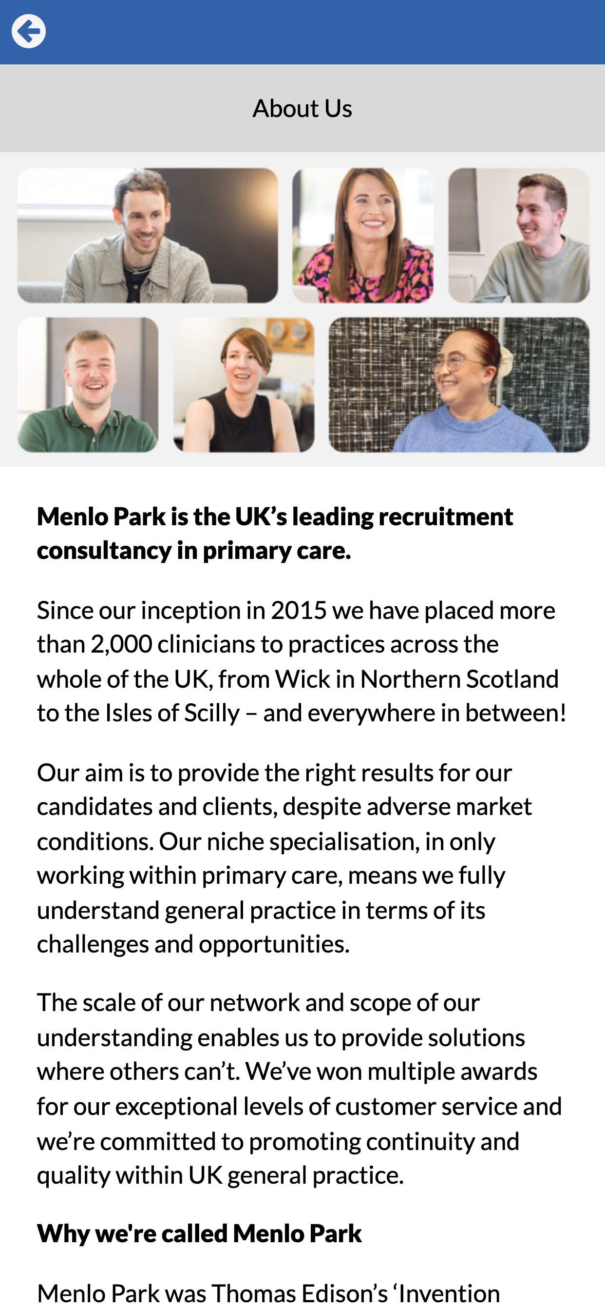 Screenshot 2 of Menlo Park Recruitment