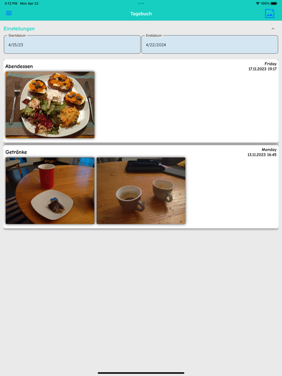 Screenshot #4 pour Mein Foto Ernährungs Tagebuch