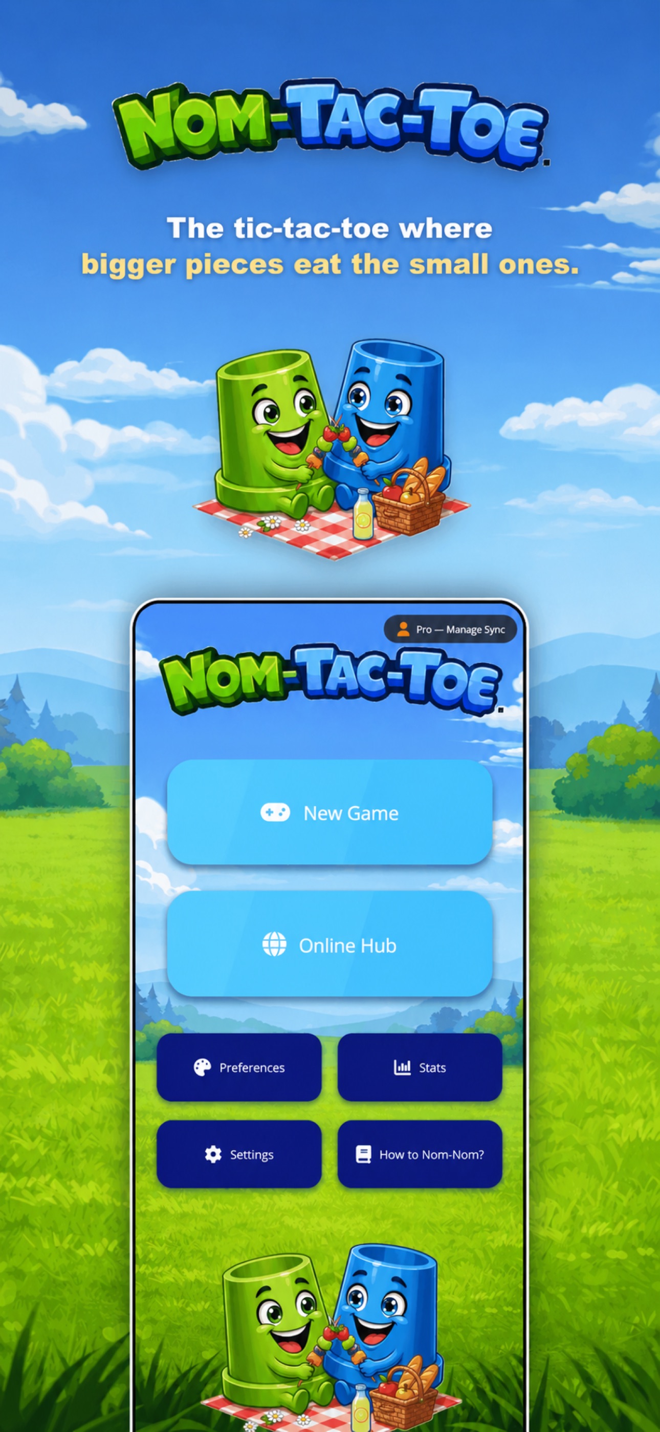 Screenshot 1 of Nom Tac Toe: Big Eats Small