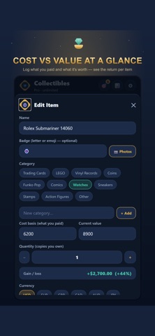 Collection Tracker & Inventory iPhone screenshot