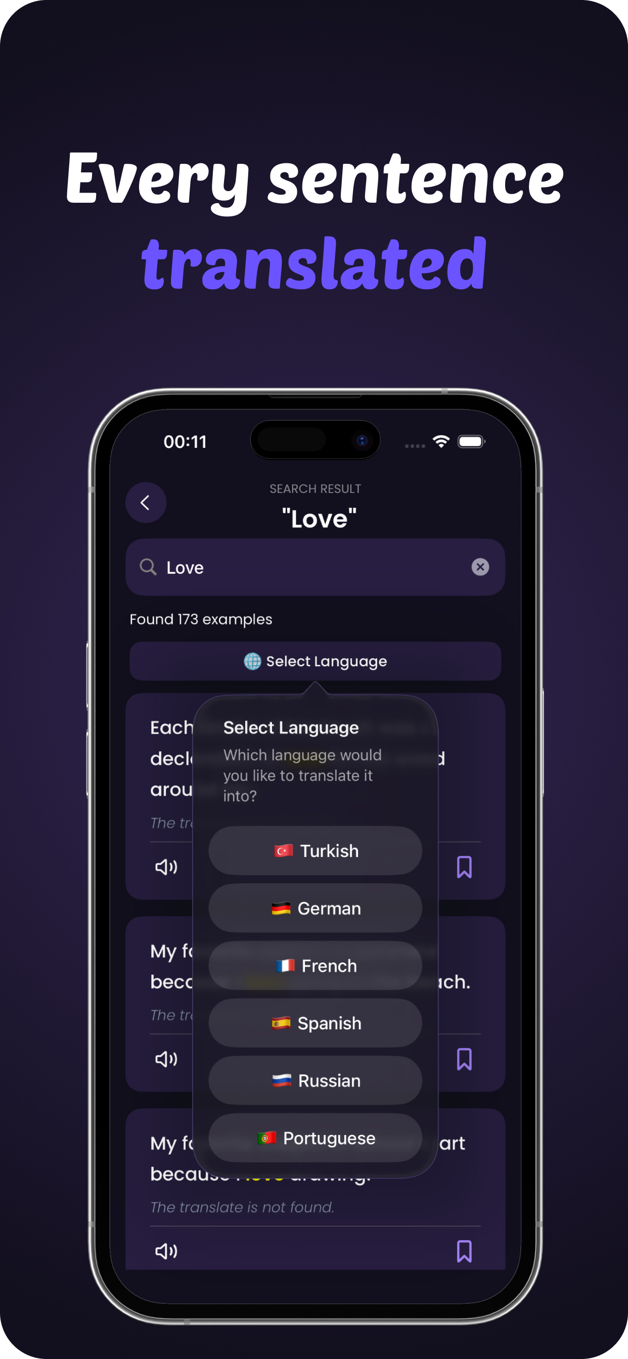Sentence Search English