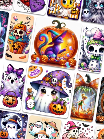 Halloween Color by Number Game iPad screenshot
