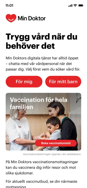 Min Doktor – Vård & vaccin iPhone screenshot 2