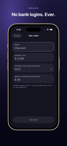 Debt Payoff Plan: Weightless Screenshot 4 of 6